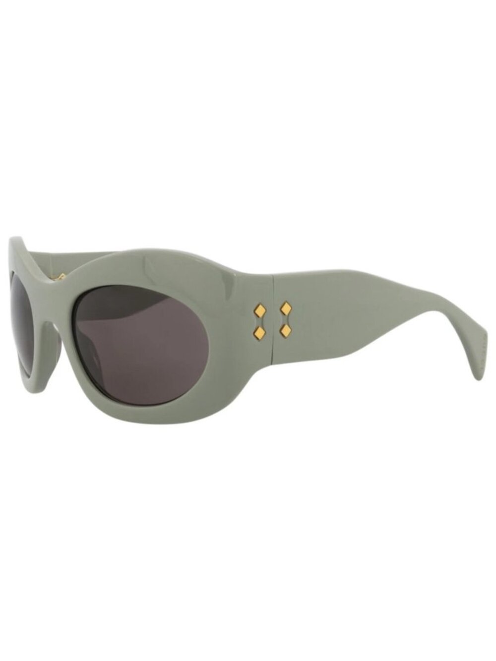New Gucci Women's Sunglasses Shield Wrap Recycled Acetate Frame Unisex Green